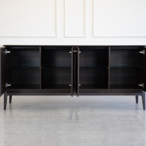 Lance Buffet Smoked Oak Front Open Lance Buffet Smoked Oak Front Open