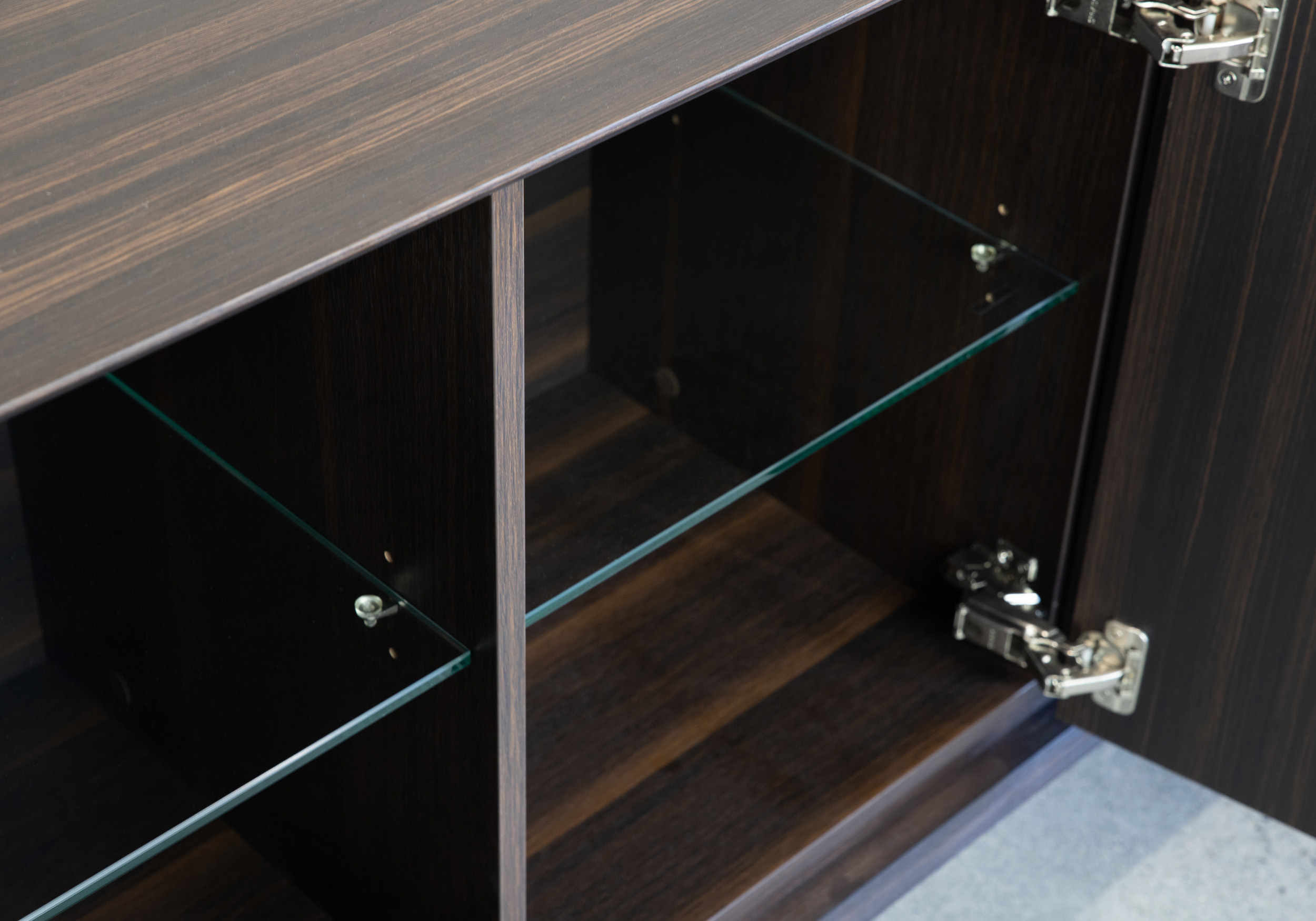 Lance Buffet Smoked Oak Inside