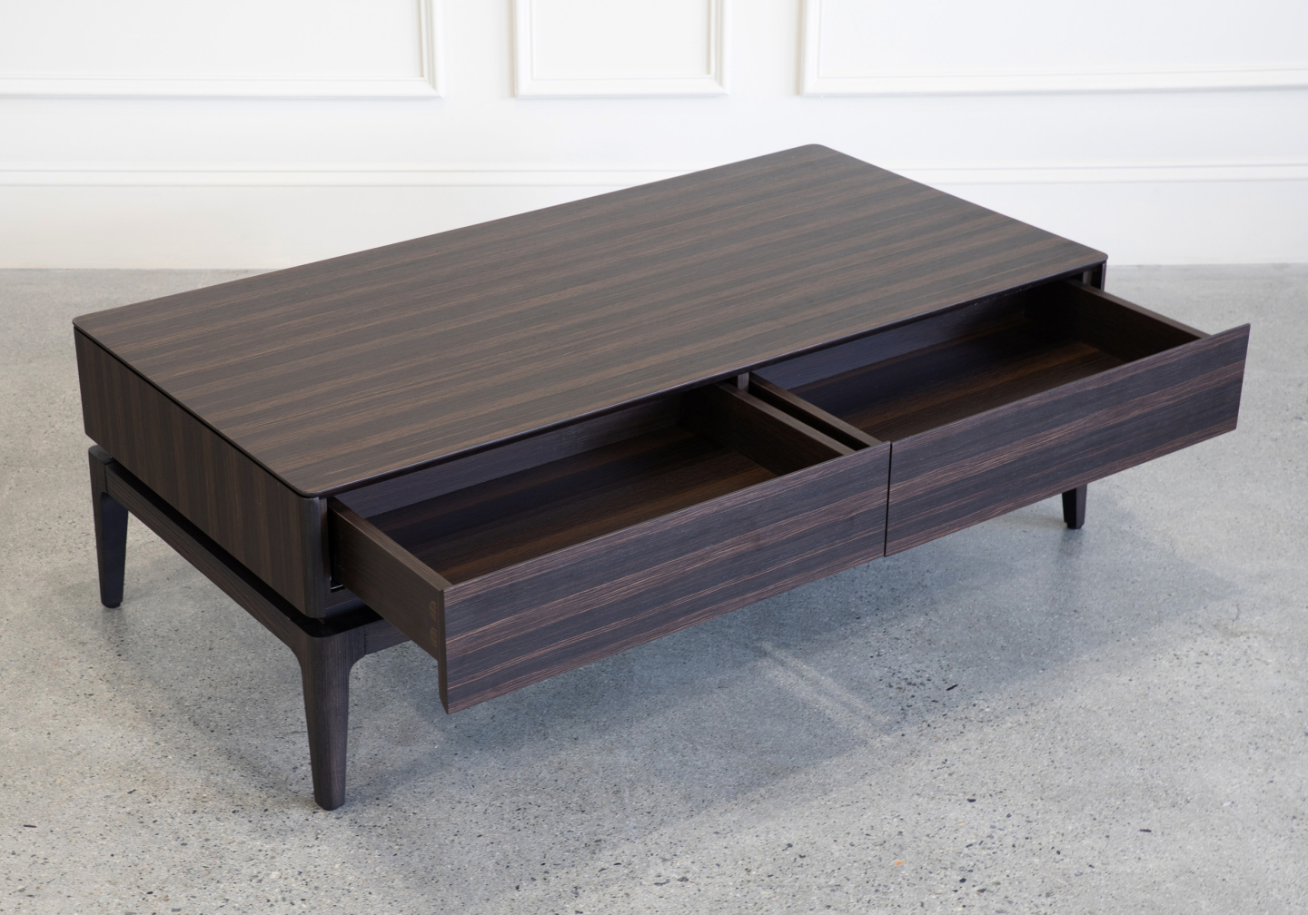 Lance Coffee Table Smoked Oak Top Angle Open