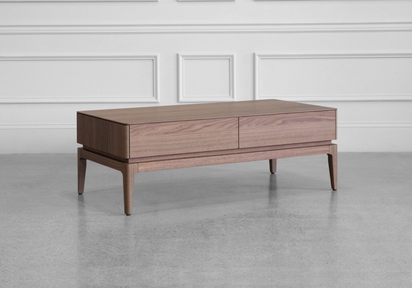 Lance Walnut Coffee Table - Angle