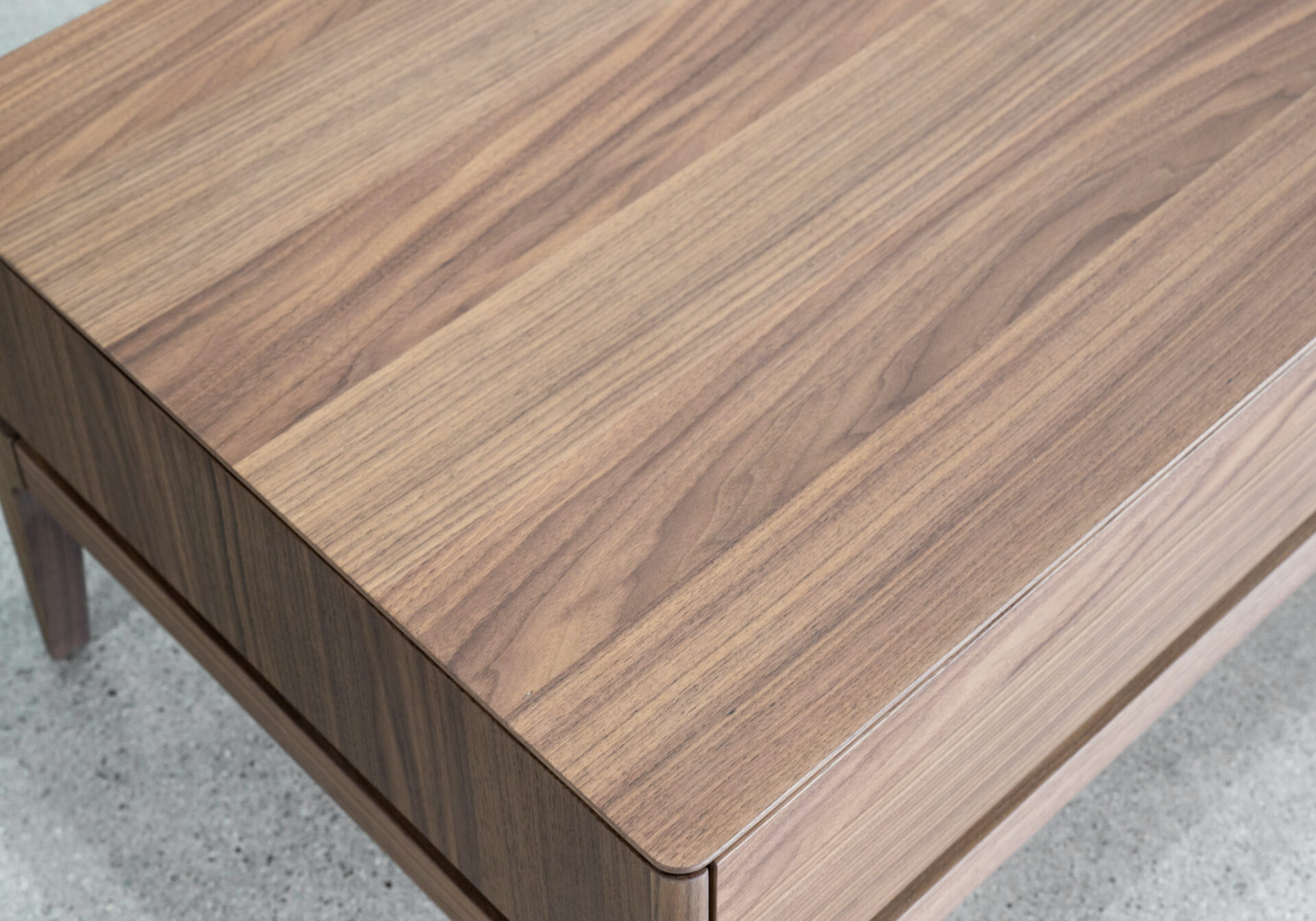 Lance Walnut Coffee Table - Close Up
