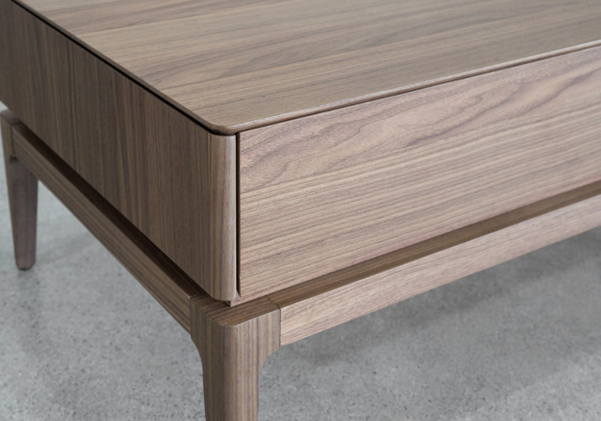 Lance Walnut Coffee Table - Close Up