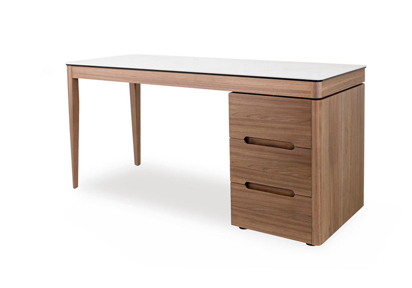Moody Desk Walnut - Angle