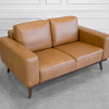 Renio Vintage Tan Leather Loveseat