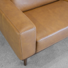 Renio Vintage Tan Leather Sofa - Close Up