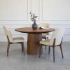 SM33 Dining Table Walnut Oil Round Style