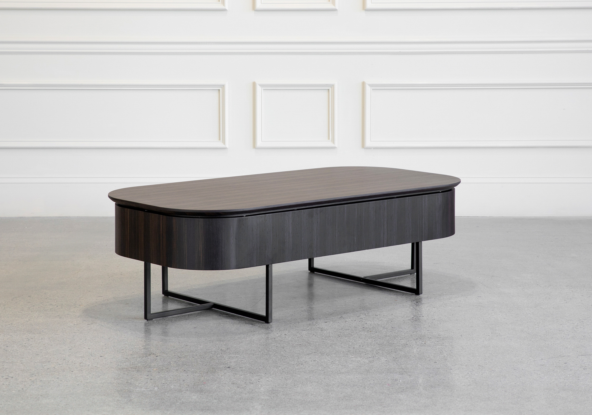 Spokane Smoked Oak Coffee Table - Angle
