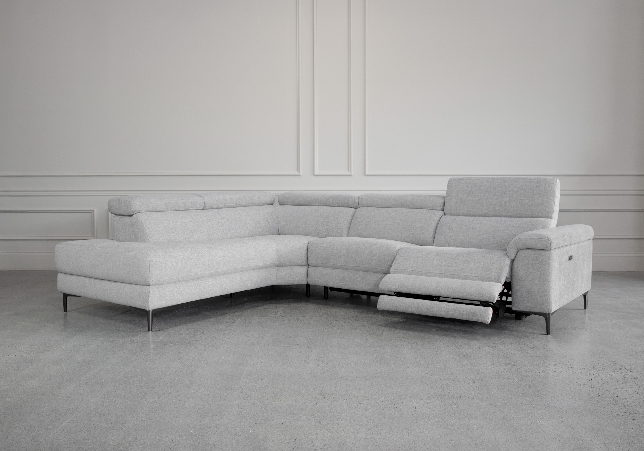 Stockholm LF G801 Cloud Fabric Sectional - Angle Recline