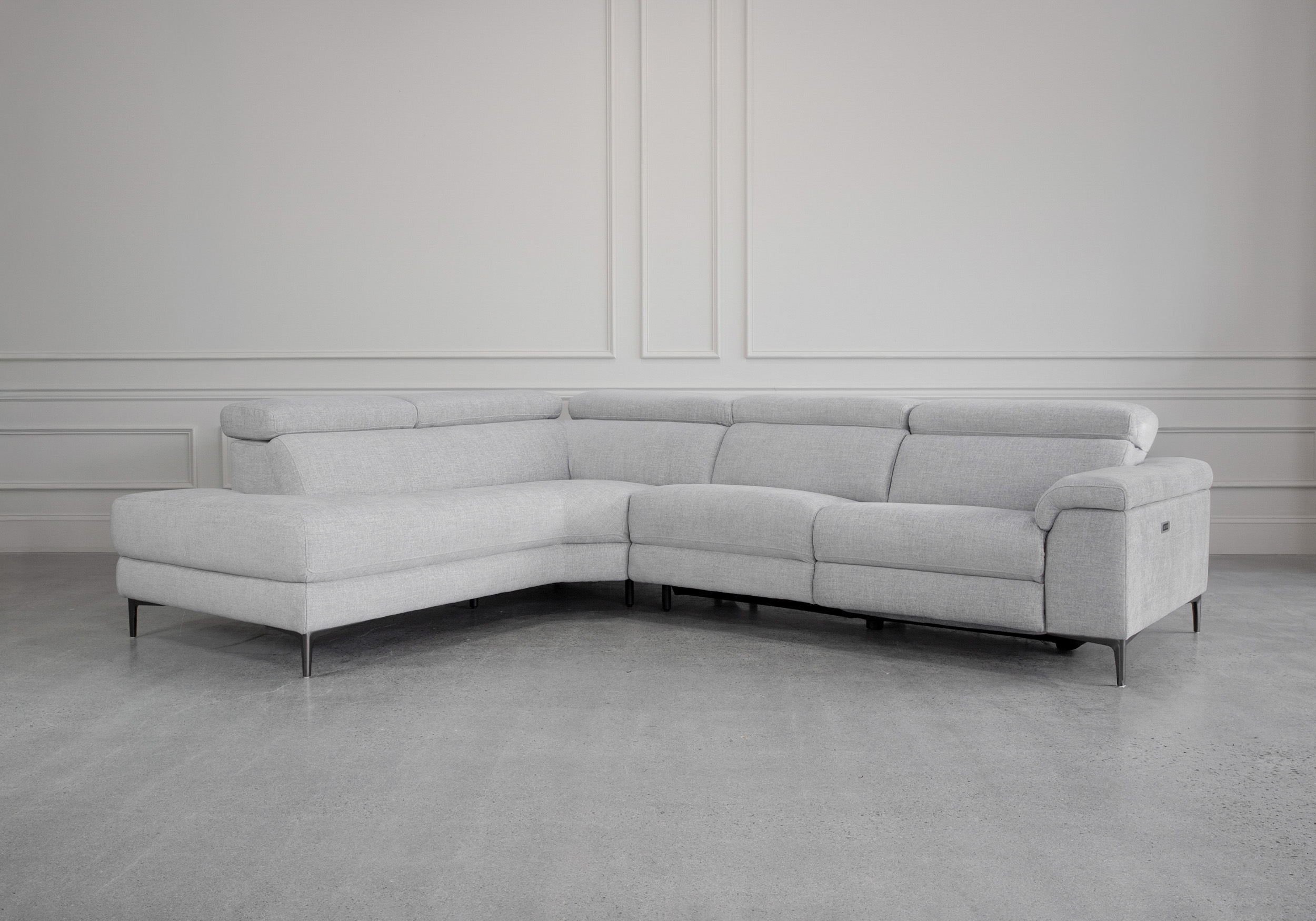 Stockholm LF G801 Cloud Fabric Sectional - Angle