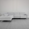 Stockholm LF G801 Cloud Fabric Sectional - Front