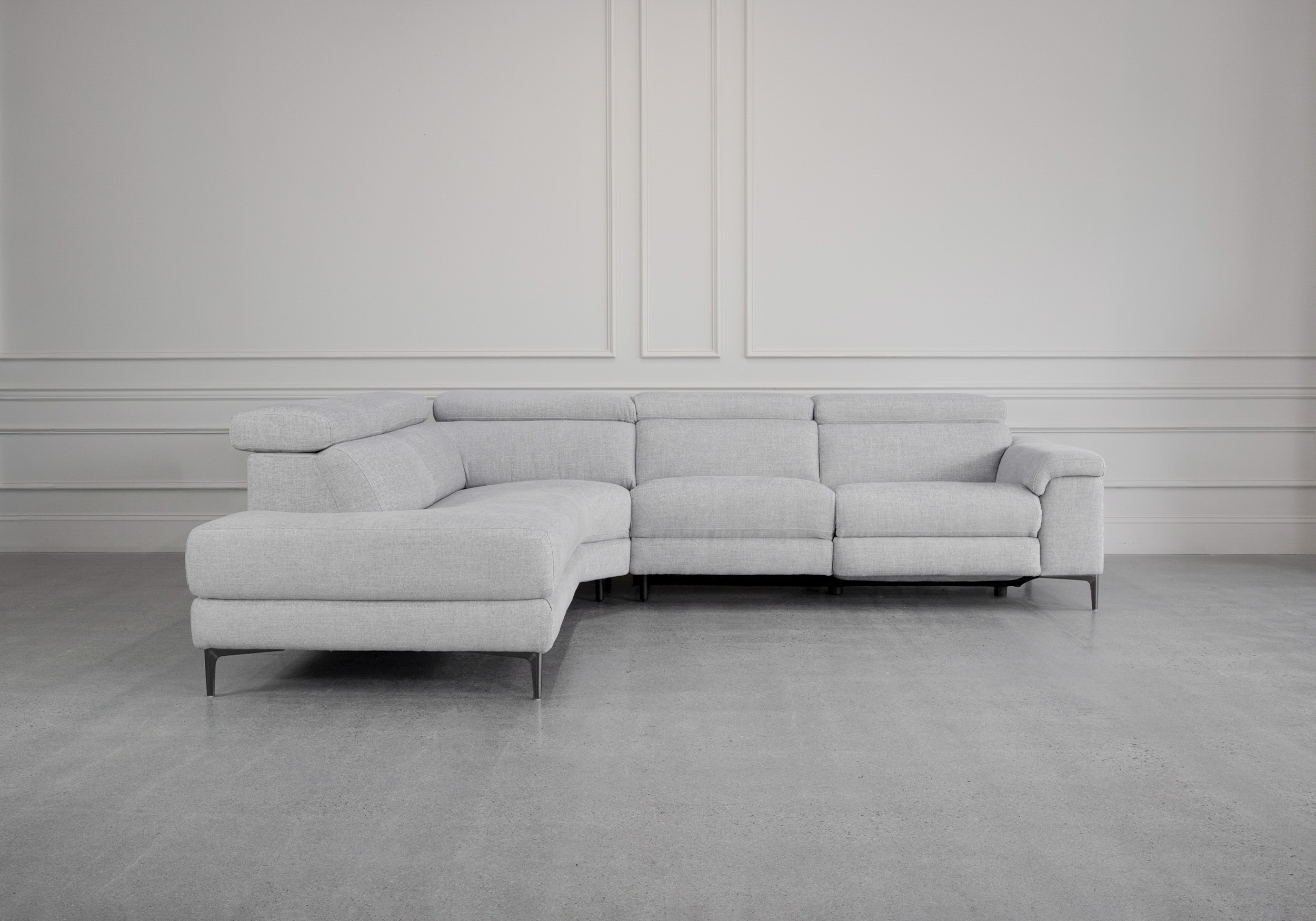 Stockholm LF G801 Cloud Fabric Sectional - Front