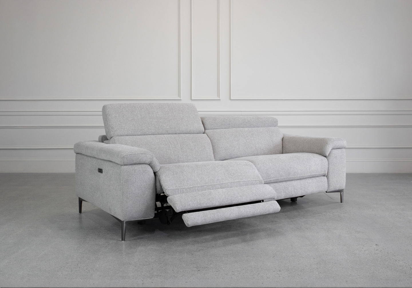 Stockholm Power G801 Cloud Fabric Sofa - Angle Recline