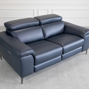 Stockholm Power Midnight Leather Loveseat Stockholm Power Midnight Leather Loveseat