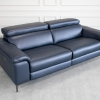 Stockholm Power Midnight Leather Sofa
