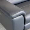 Stockholm Power Midnight Leather Sofa - Close Up