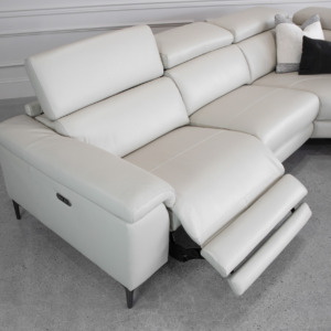 Stockholm RF L. Grey Leather Sectional - Close Up 2 Stockholm RF L. Grey Leather Sectional - Close Up 2