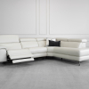 Stockholm RF L. Grey M1205 Leather Sectional
