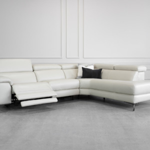 Stockholm RF L. Grey M1205 Leather Sectional Stockholm RF L. Grey M1205 Leather Sectional