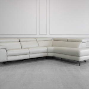 Stockholm RF L. Grey M1205 Leather Sectional - Angle Stockholm RF L. Grey M1205 Leather Sectional - Angle
