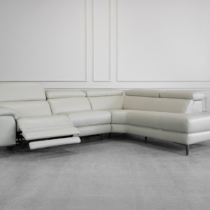 Stockholm RF L. Grey M1205 Leather Sectional - Angle Recline Stockholm RF L. Grey M1205 Leather Sectional - Angle Recline