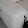 Stockholm RF L. Grey M1205 Leather Sectional - Close Up