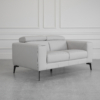 Celine L.Grey (L20) Leather Loveseat Angle 2