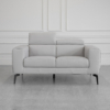 Celine L.Grey (L20) Leather Loveseat Front 2