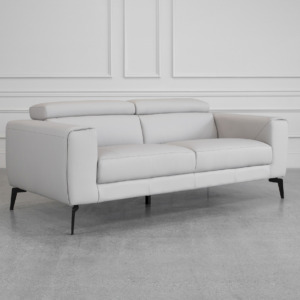 Celine L.Grey (L20) Leather Sofa Angle