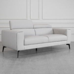 Celine L.Grey (L20) Leather Sofa Angle 2