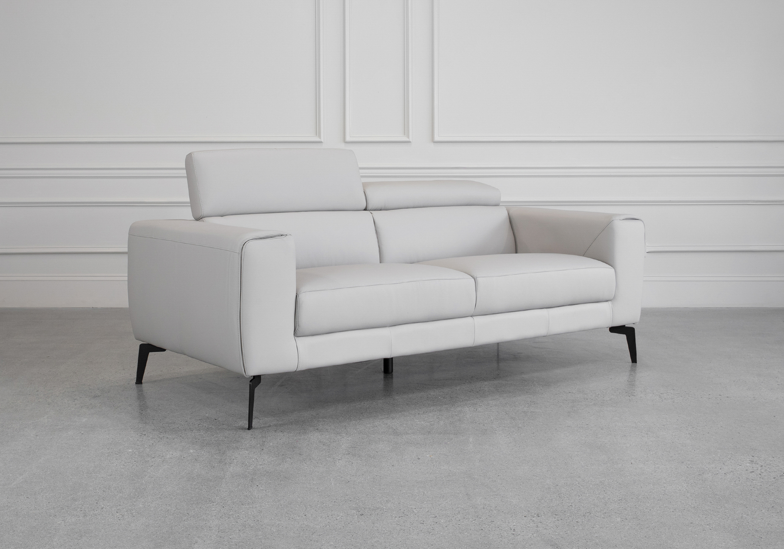 Celine L.Grey (L20) Leather Sofa Angle 2
