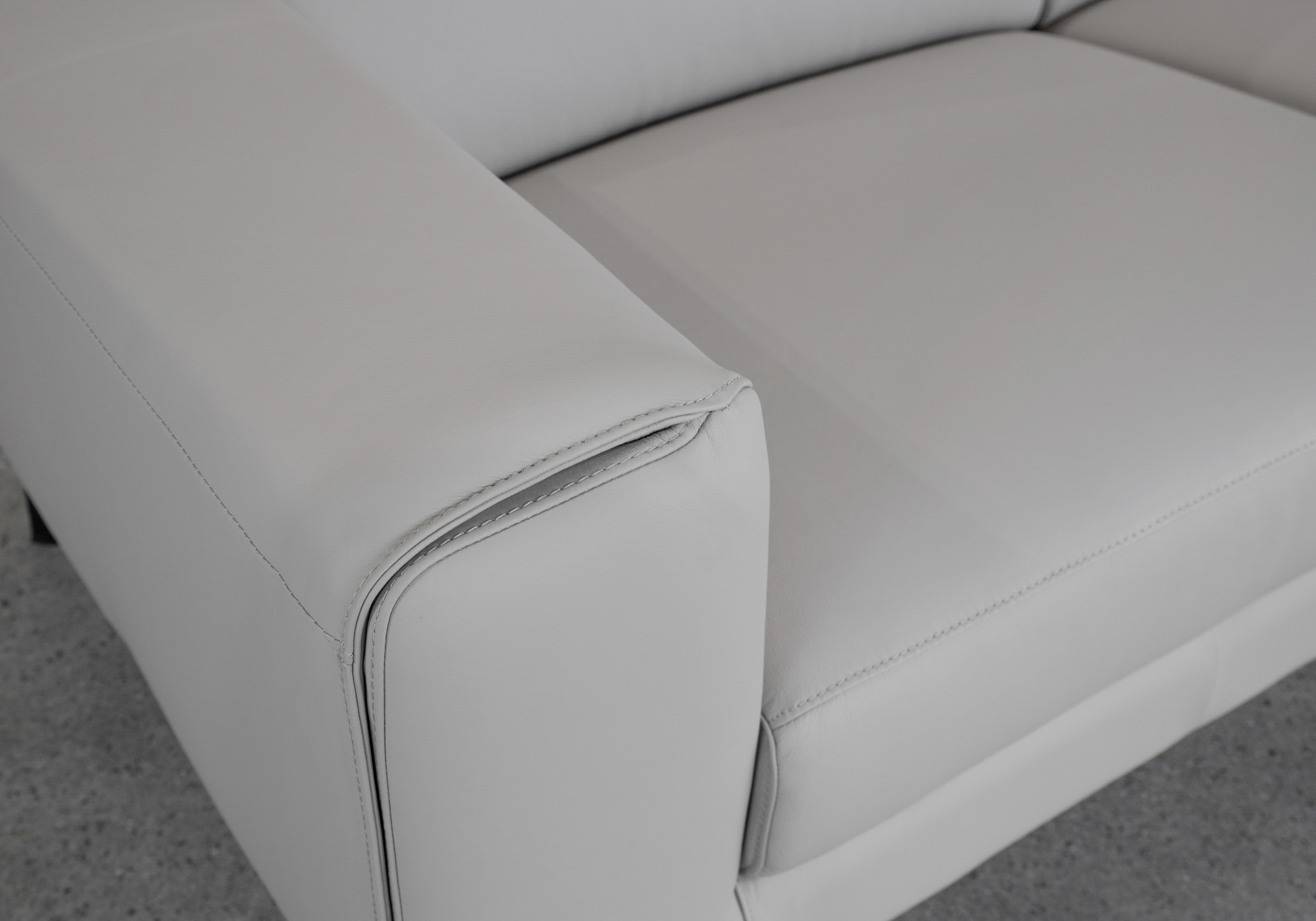 Celine L.Grey (L20) Leather Sofa Close Up