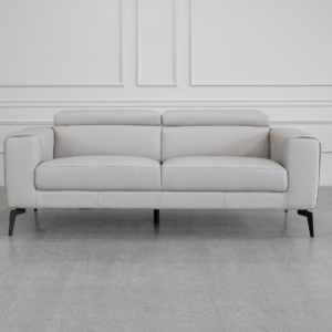 Celine L.Grey (L20) Leather Sofa Front