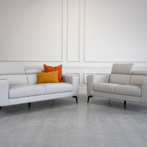 Celine Sofa Loveseat L.Grey - Styled Shot