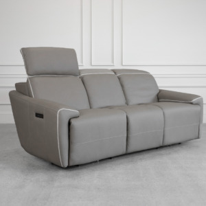 Derby Power Sofa in Oslo Pebble - Angle - 2 Derby Power Sofa in Oslo Pebble - Angle - 2