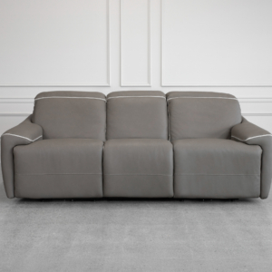 Derby Power Sofa in Oslo Pebble - Front