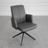 Petra Leather Armchair in Graphite