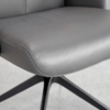 Petra Leather Armchair in Graphite - Close Up