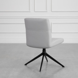 Petra Leather Dining Chair in Frost - Back Petra Leather Dining Chair in Frost - Back