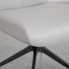 Petra Leather Dining Chair in Frost - Close Up