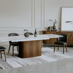 Aire Wood Buffet & Aries Dining Table - Living Room Aire Wood Buffet & Aries Dining Table - Living Room