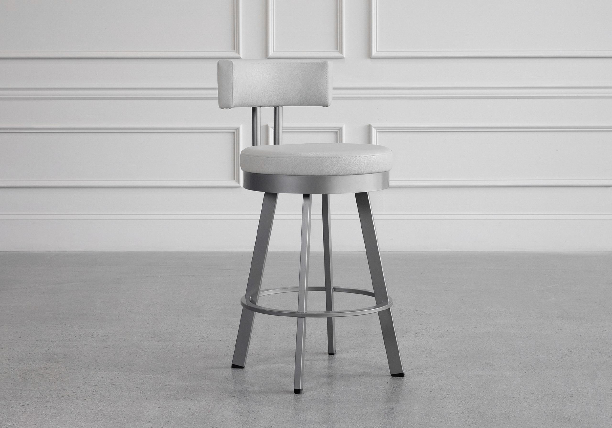 Barry Counter Stool - Parchment & Magnetite - Angle