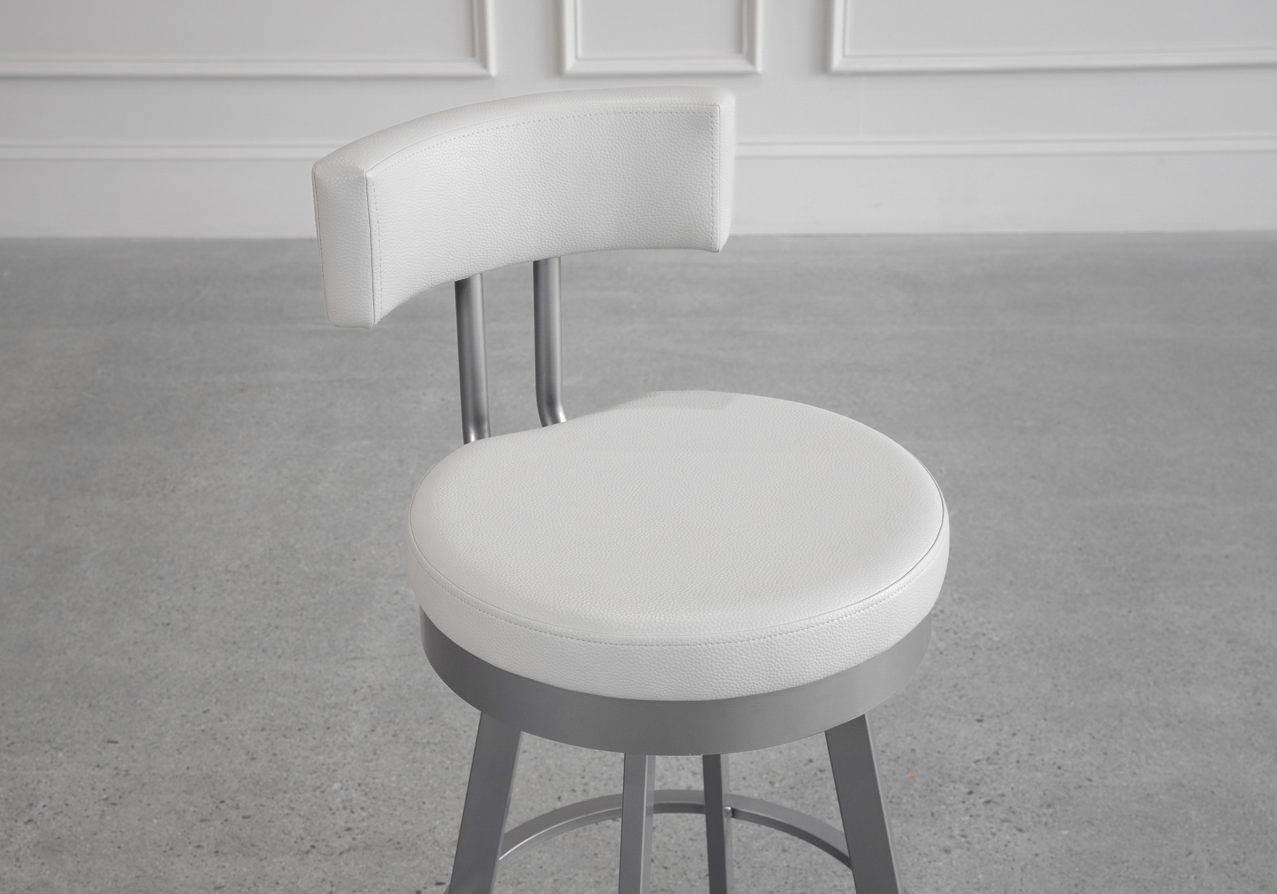 Barry Counter Stool - Parchment & Magnetite - Close Up