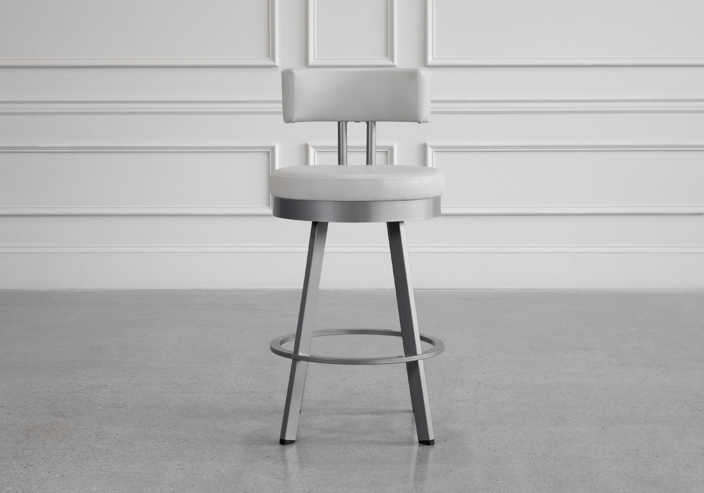 Barry Counter Stool - Parchment & Magnetite - Front