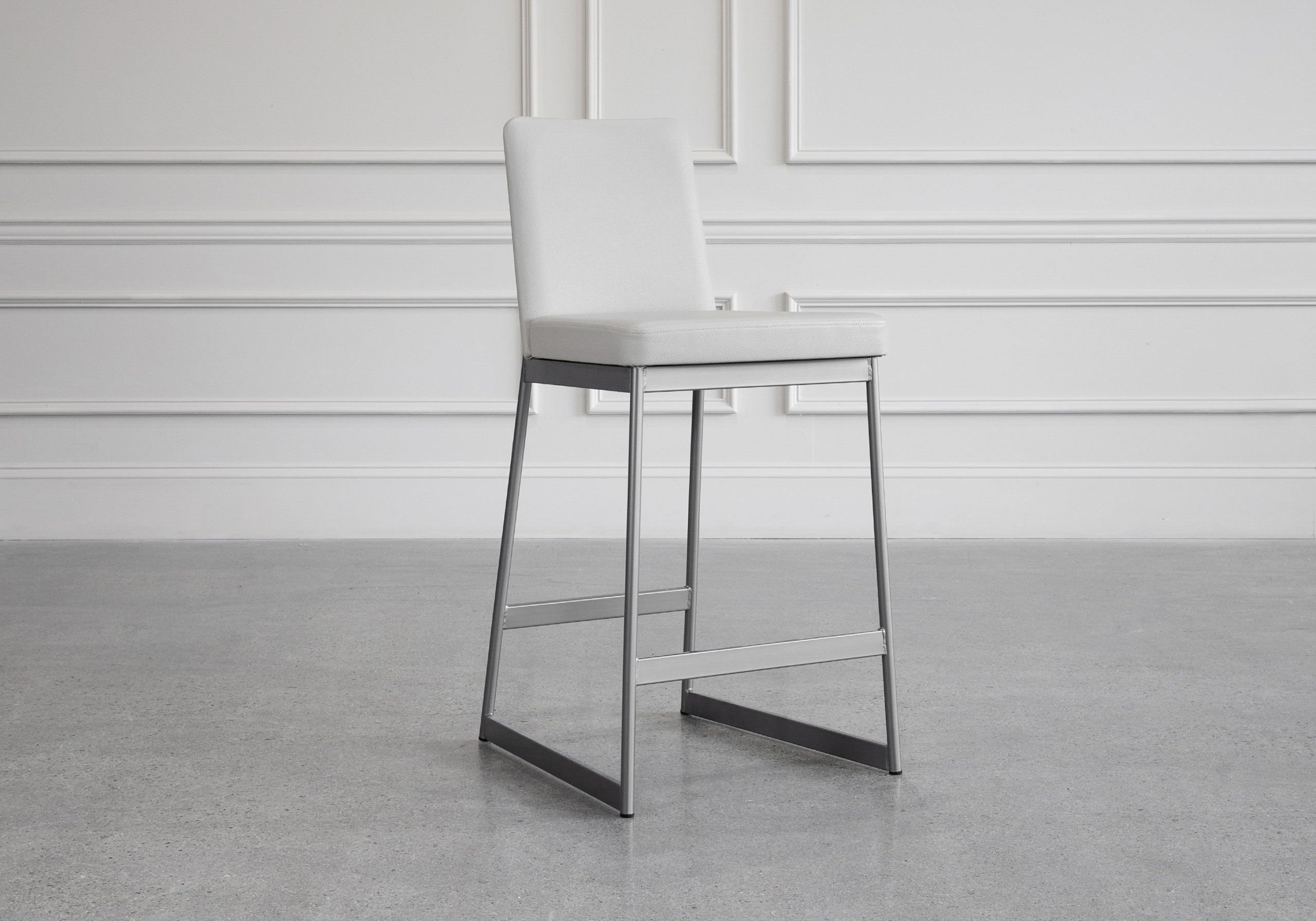 Zola Counter Stool - Parchment & Magnetite - Angle