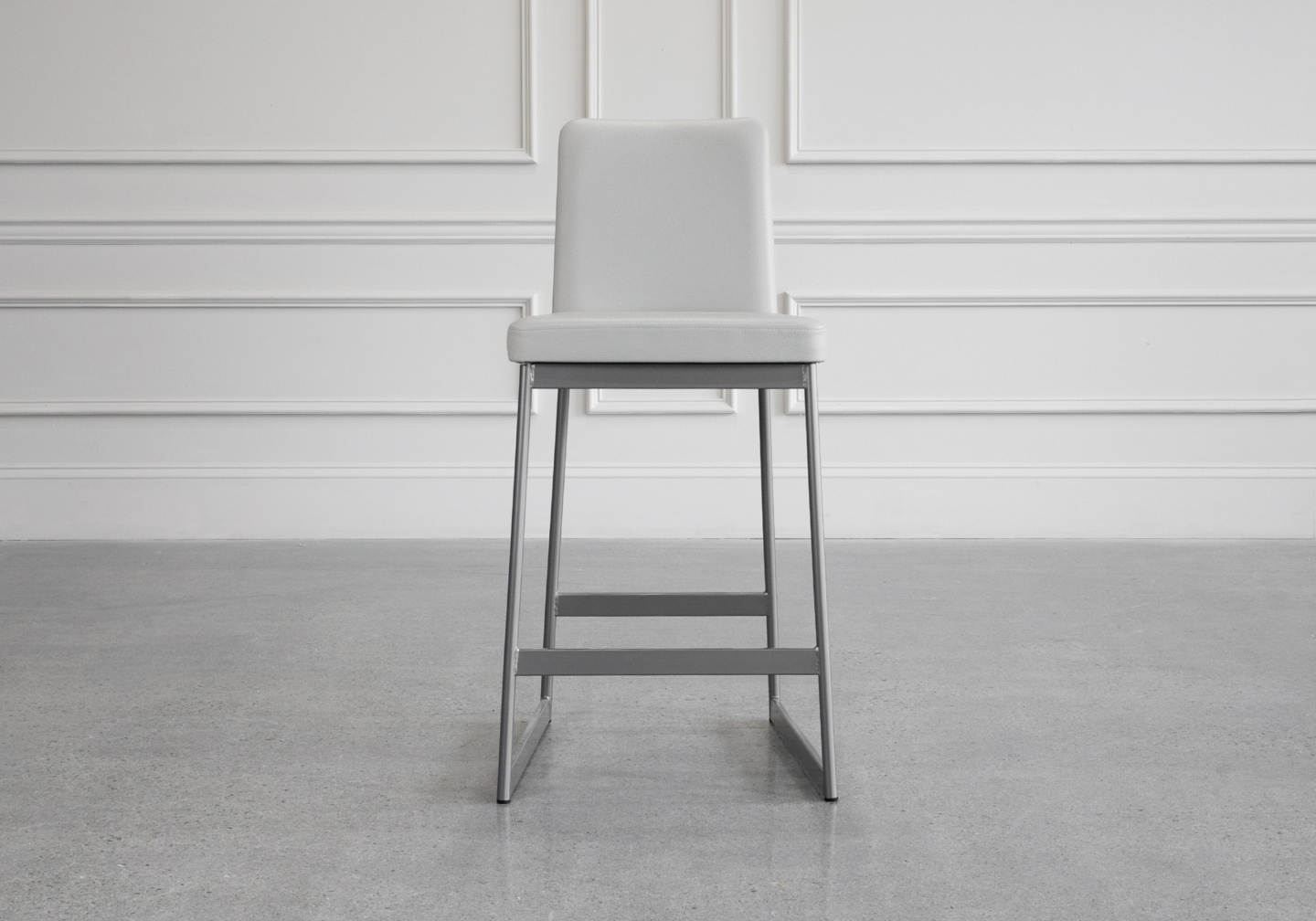 Zola Counter Stool - Parchment & Magnetite - Front