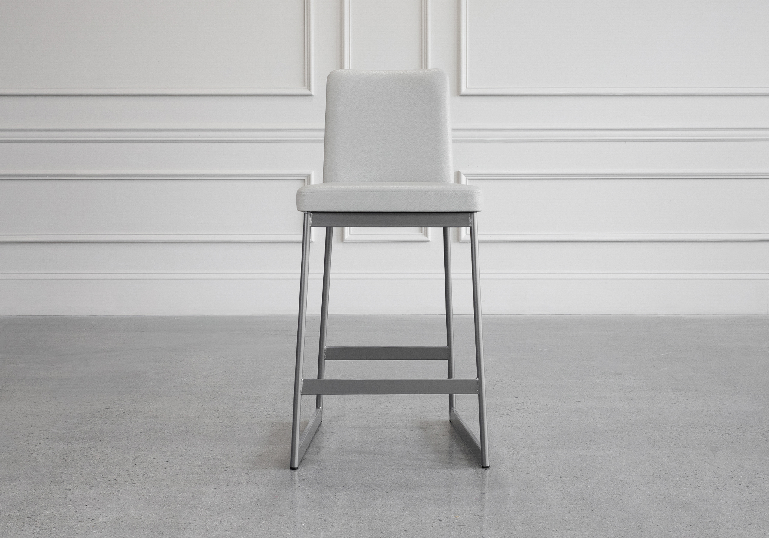 Zola Counter Stool - Parchment & Magnetite - Front