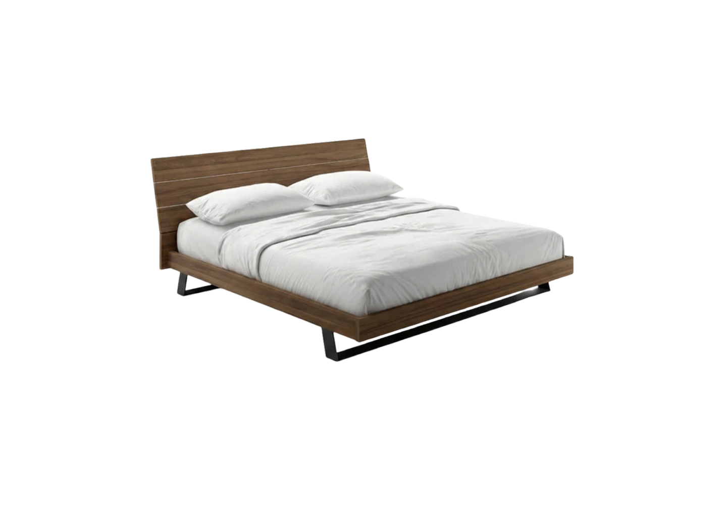 Bella Bed in Smoked Walnut - Angle