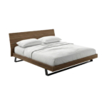 Bella Bed in Smoked Walnut - Angle