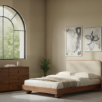Erie Platform King Bed with Upholstered Headboard