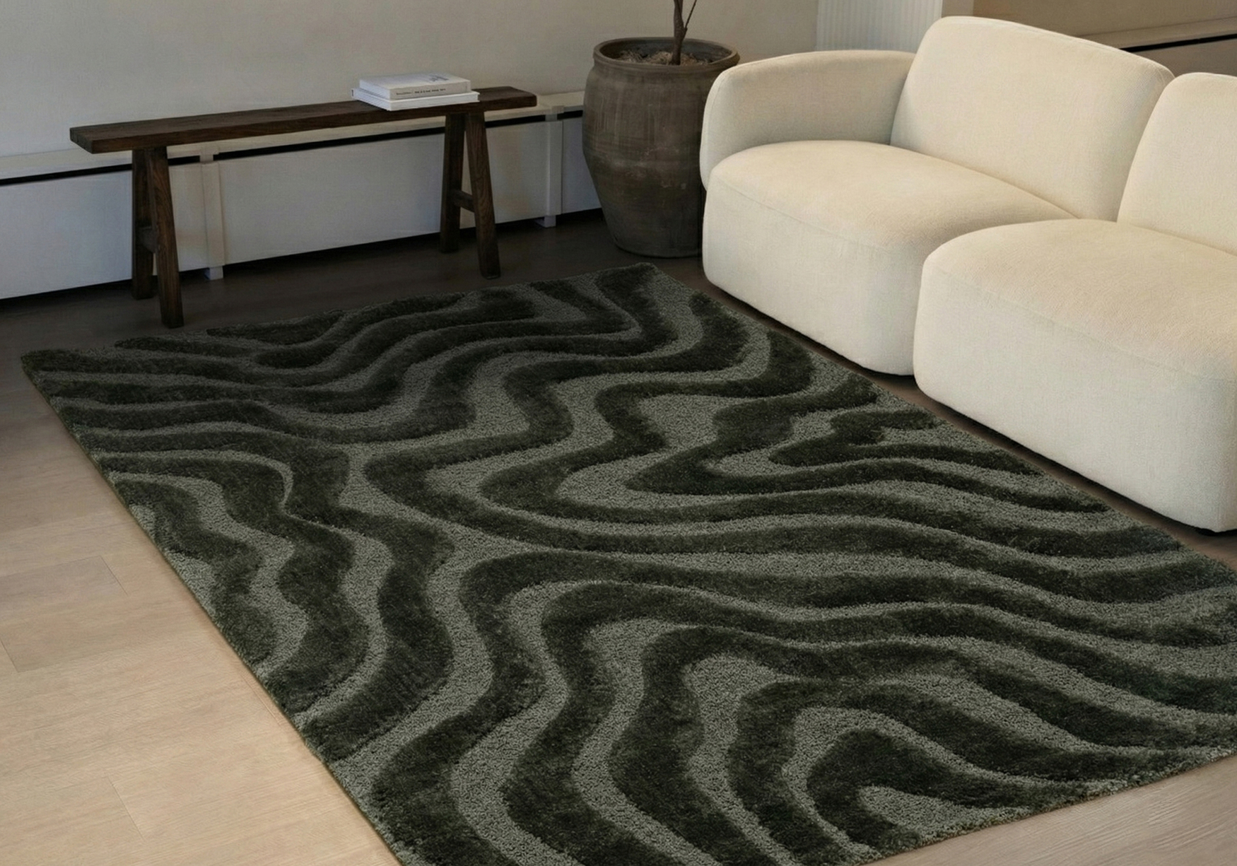 Luxe Area Rug - Living Room Setting